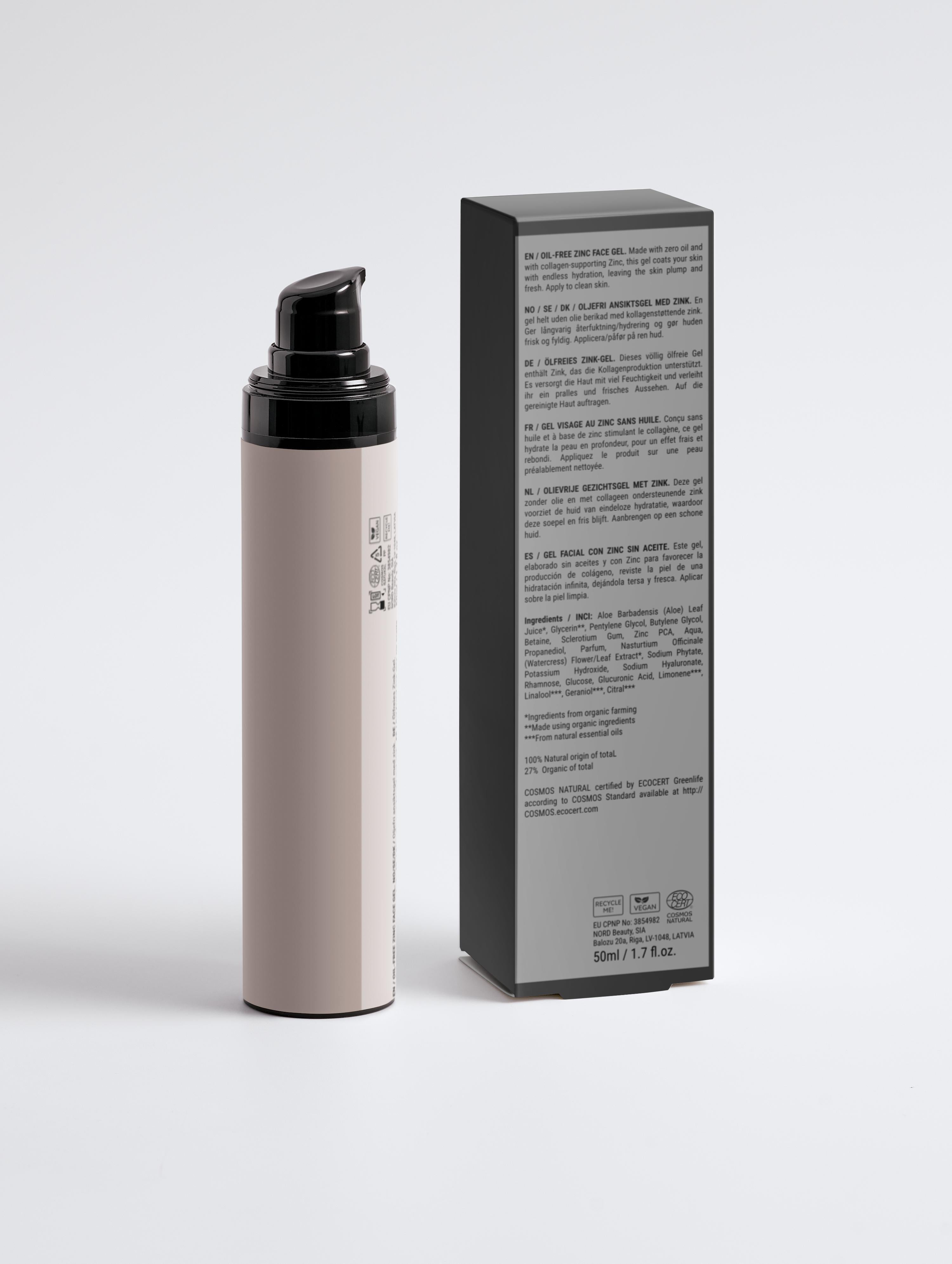 Oil-Free Zinc Face Gel for Men